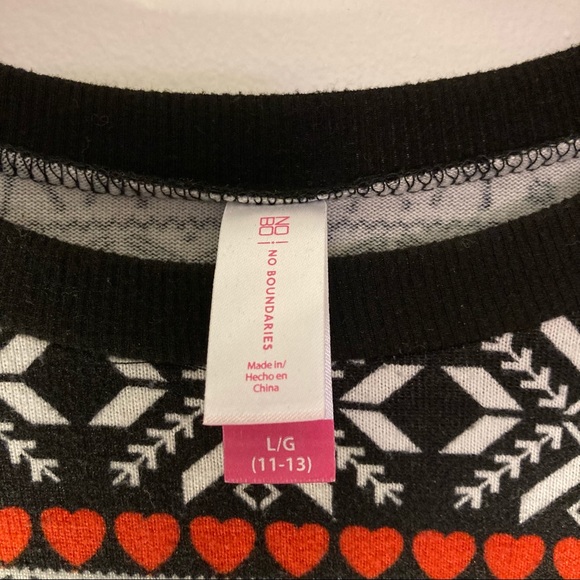 Ugly Christmas Sweatshirt Reindeer Fair Isle-Style Large EUC - Picture 6 of 8